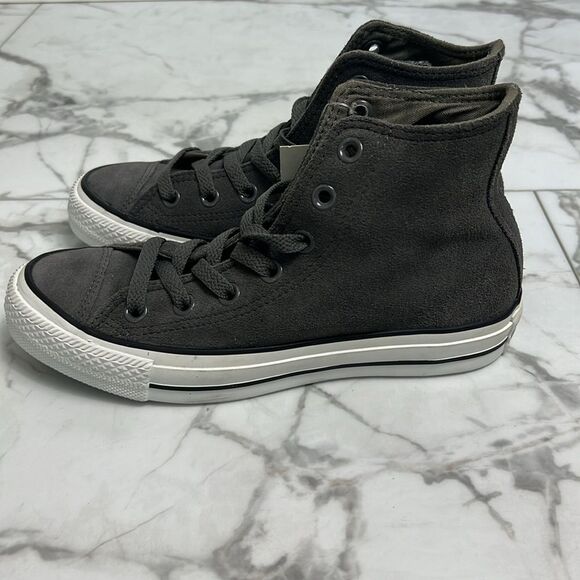 NWT Converse All Stars Gray Suede with Matching Gray Laces Unisex Women’s Size 6 - Picture 6 of 15